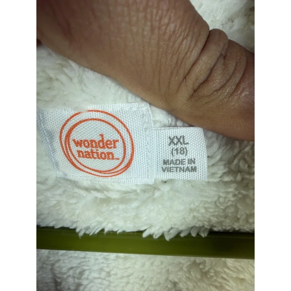 Wonder Nation Hoodie Kids 18 Purple Sherpa Lined Fleece Full Zip Sweatshirt